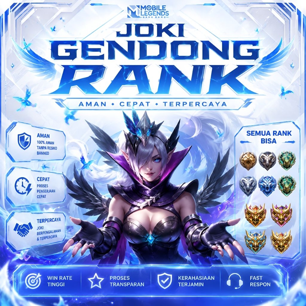 Joki Gendong Rank Mobile Legends (MLBB) Aman, Cepat & Terpercaya | Push Rank Semua Tier