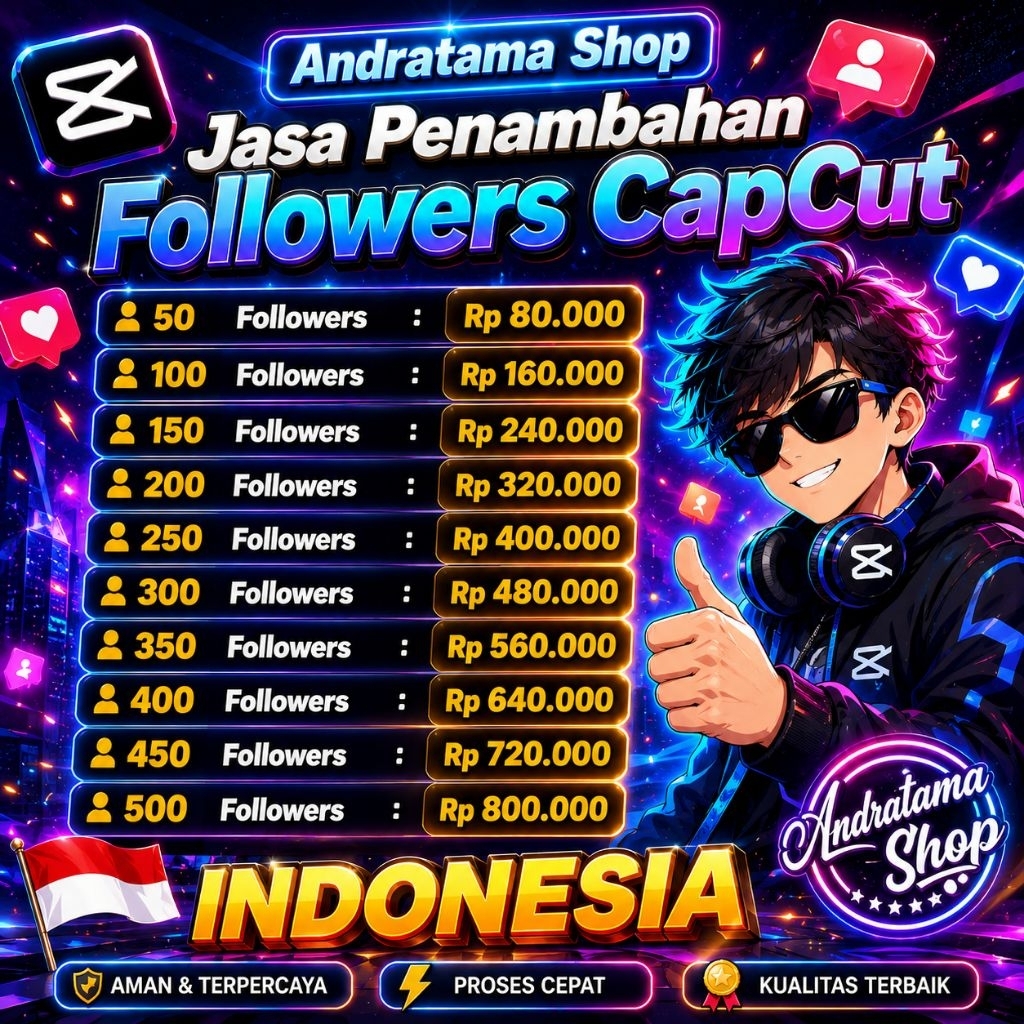 50 Followers CapCut | Jasa Penambahan Followers CapCut - Indonesia