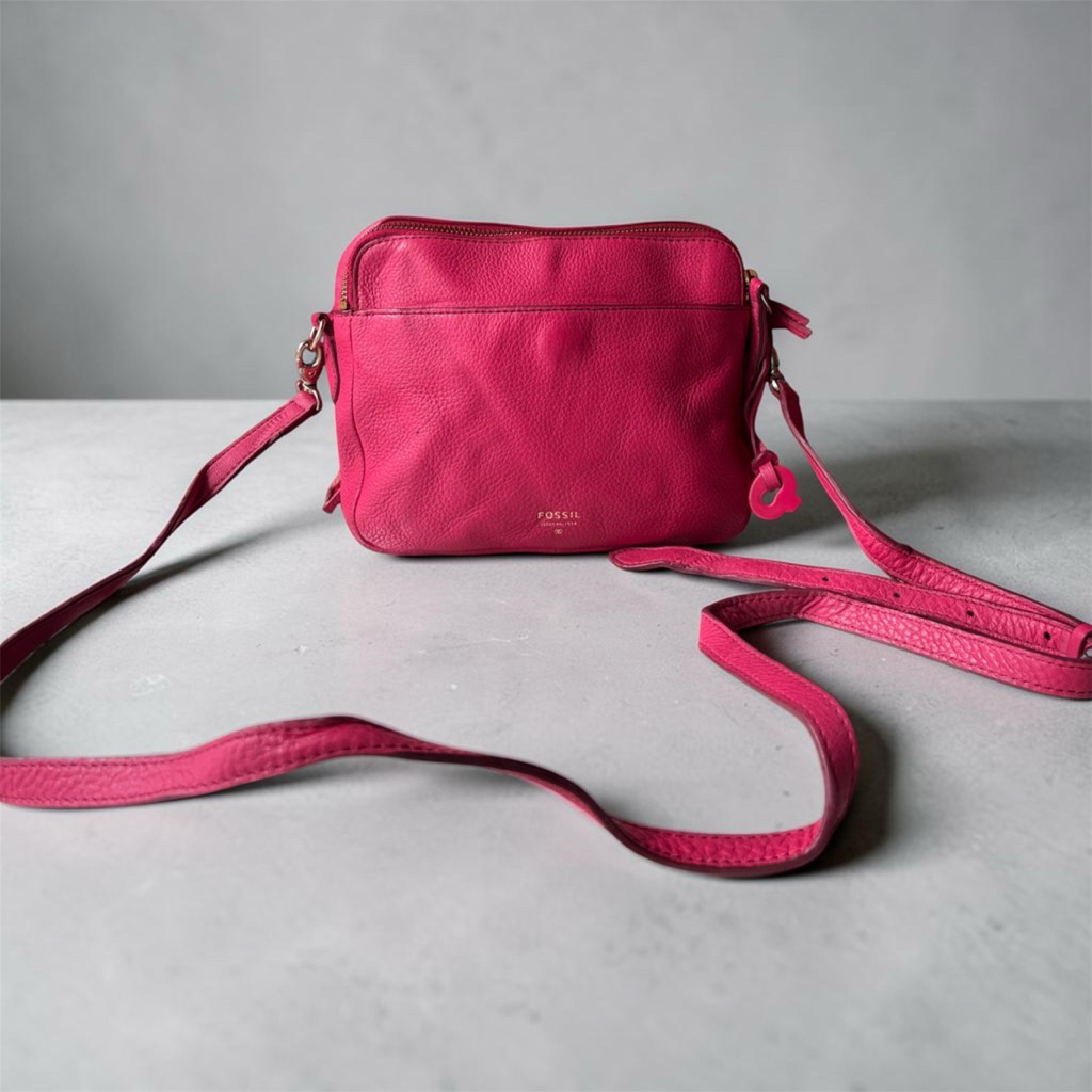 Tas Selempang Wanita Kulit Asli Second Branded Pink / Tas Sling Kulit Asli Wanita Second