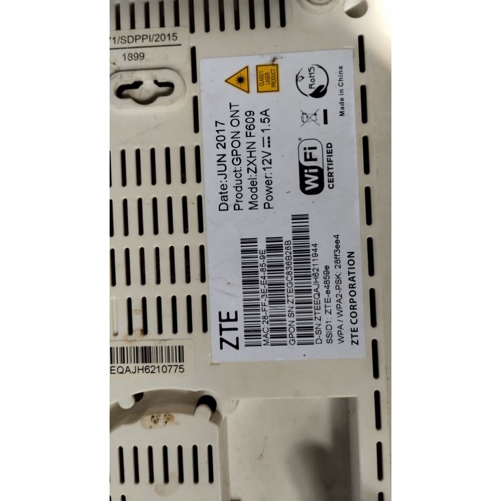 Modem bekas ZTE f609