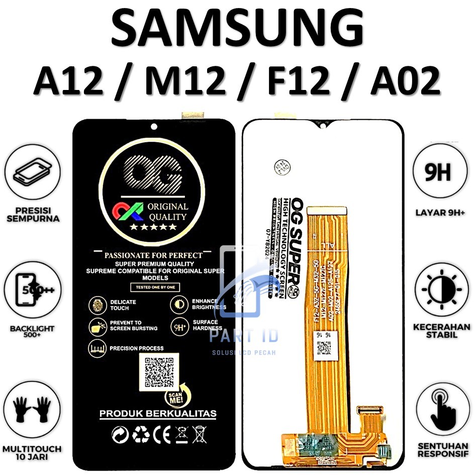 LCD TOUCHSCREEN SAMSUNG GALAXY A12 / M12 / F12 / A02 ORIGINAL