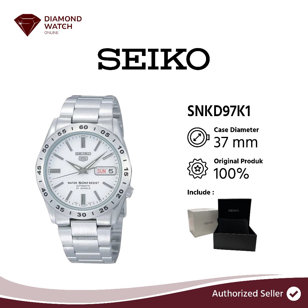 Seiko 5 Sports SNKD97K1 Automatic White Dial Stainless Steel Strap