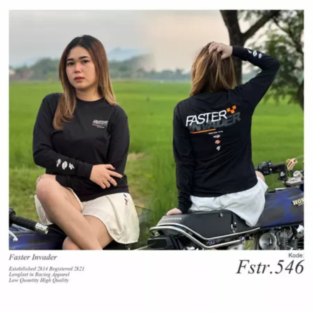 T SHIRT LENGAN PANJANG FASTER INVADER KW PRIA WANITA BAYAR DI TEMPAT / LONGSLEVE FASTER INVADER KW R