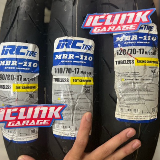 ban IRC MBR 110 SOFT compund & RACING compound 90/80-17 110/70-17 120/70-17