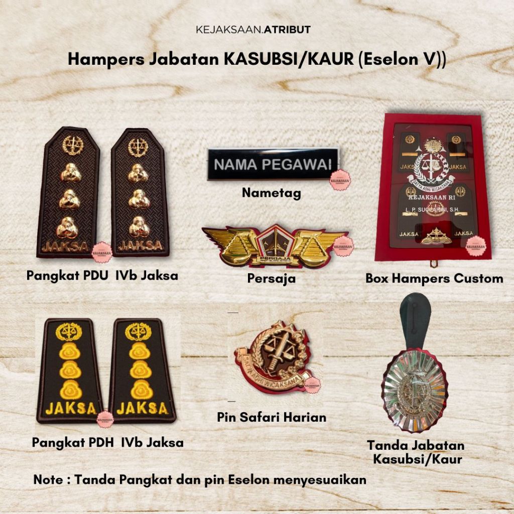 Hampers Pelantikan Jabatan Kasi, Kaur, Kasubsi, Asisten Eselon VI, Eselon V