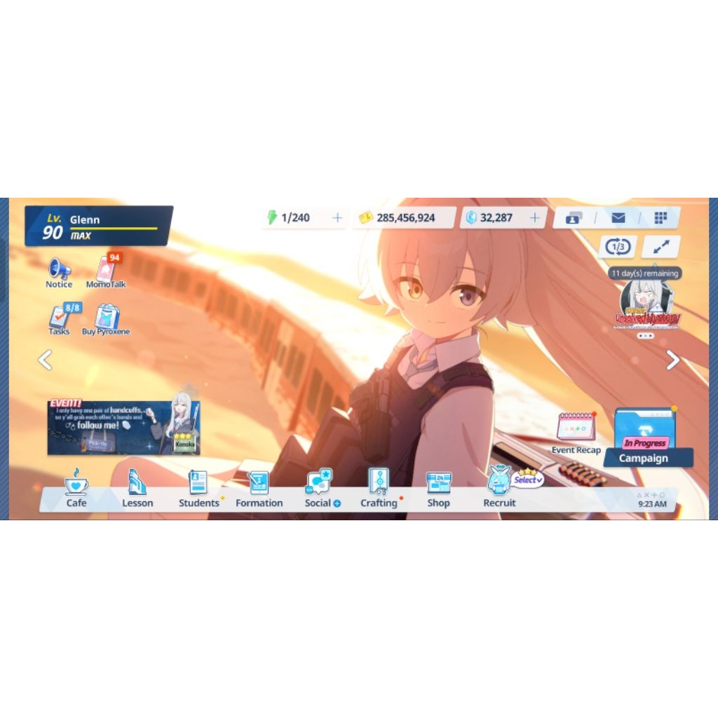 Akun blue archive server global asia LV 90
