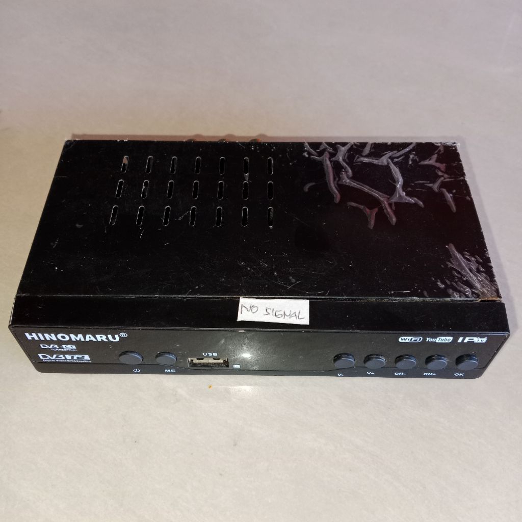 (Baca Deskripsi) Obral Set Top Box STB receiver digital DVB T2 HD merk Hinomaru kondisi rusak no sin
