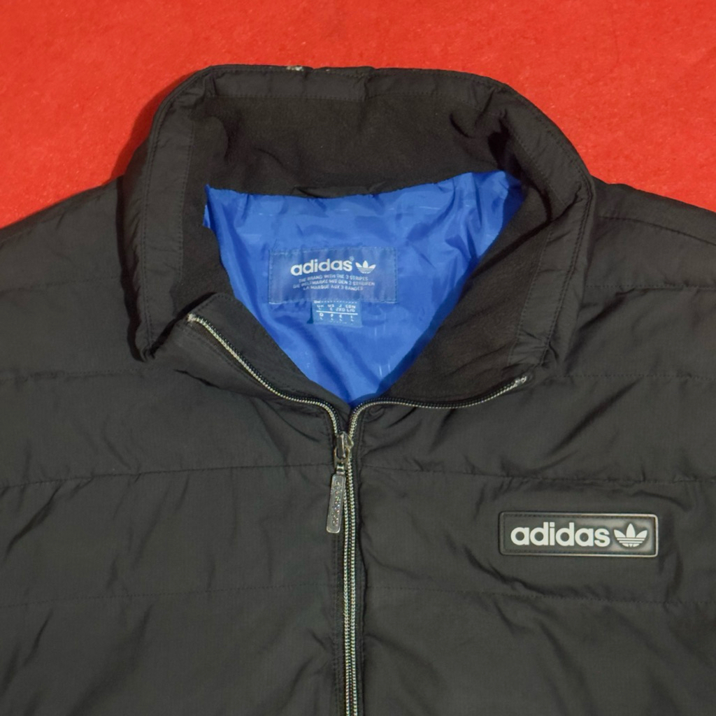jaket puffer bulang adidas trefoil