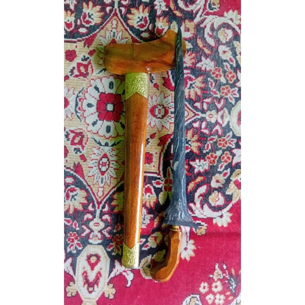 Keris Lurus Sempaner Pamor Buntel Mayit , Rangka Gandar Iras Selut Kuningan