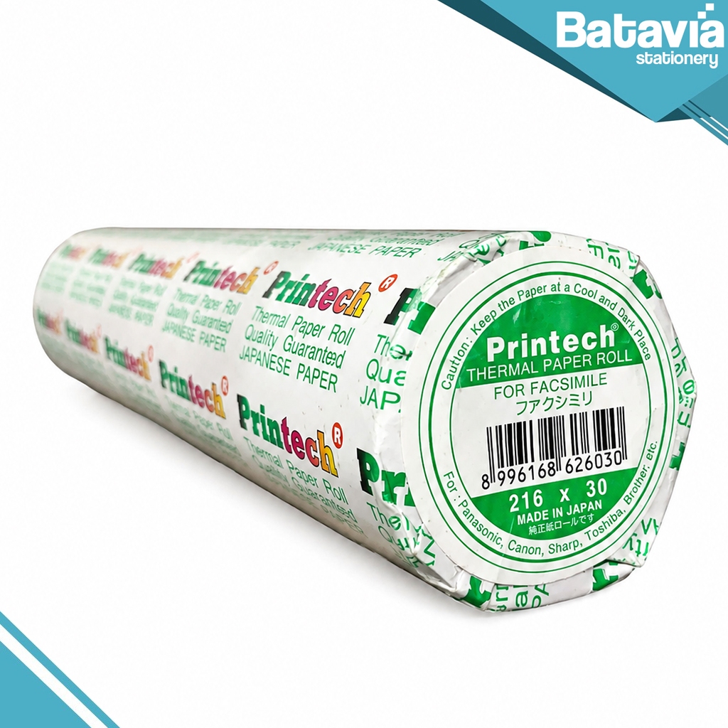 KERTAS THERMAL 216 x 30 mm PRINTECH | THERMAL PAPER ROLL | FAX