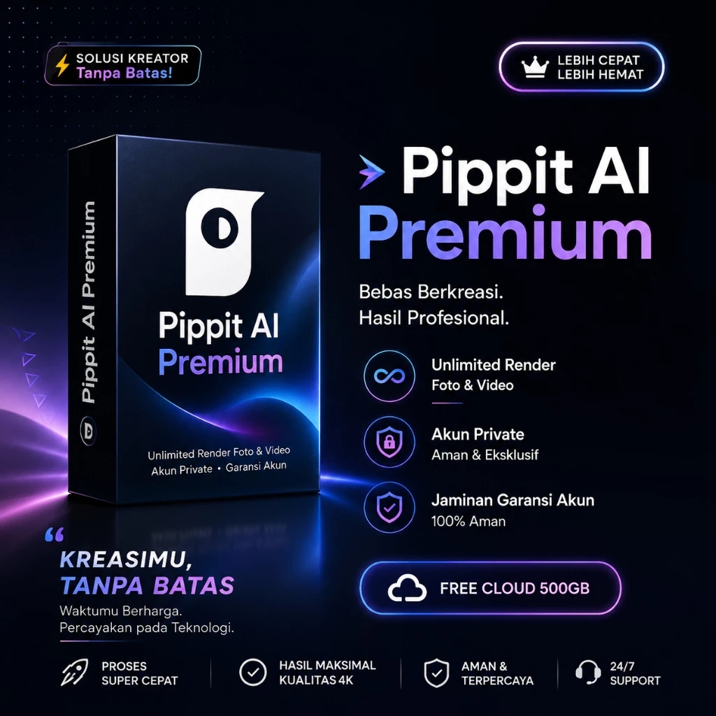 Pippit AI Premium Murah Full Garansi Akun