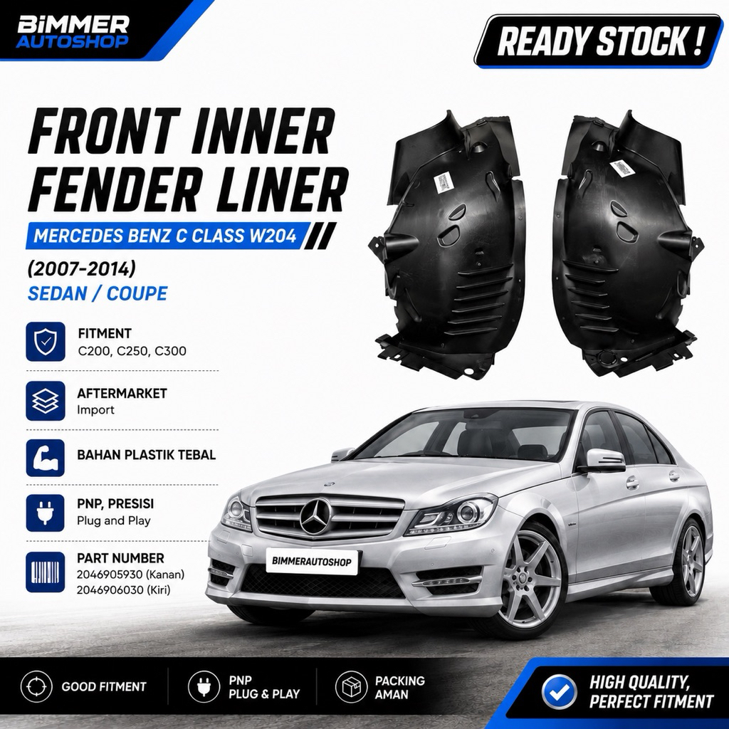Front Inner Fender Liner Mercedes Benz C Class W204 (2007-2014)