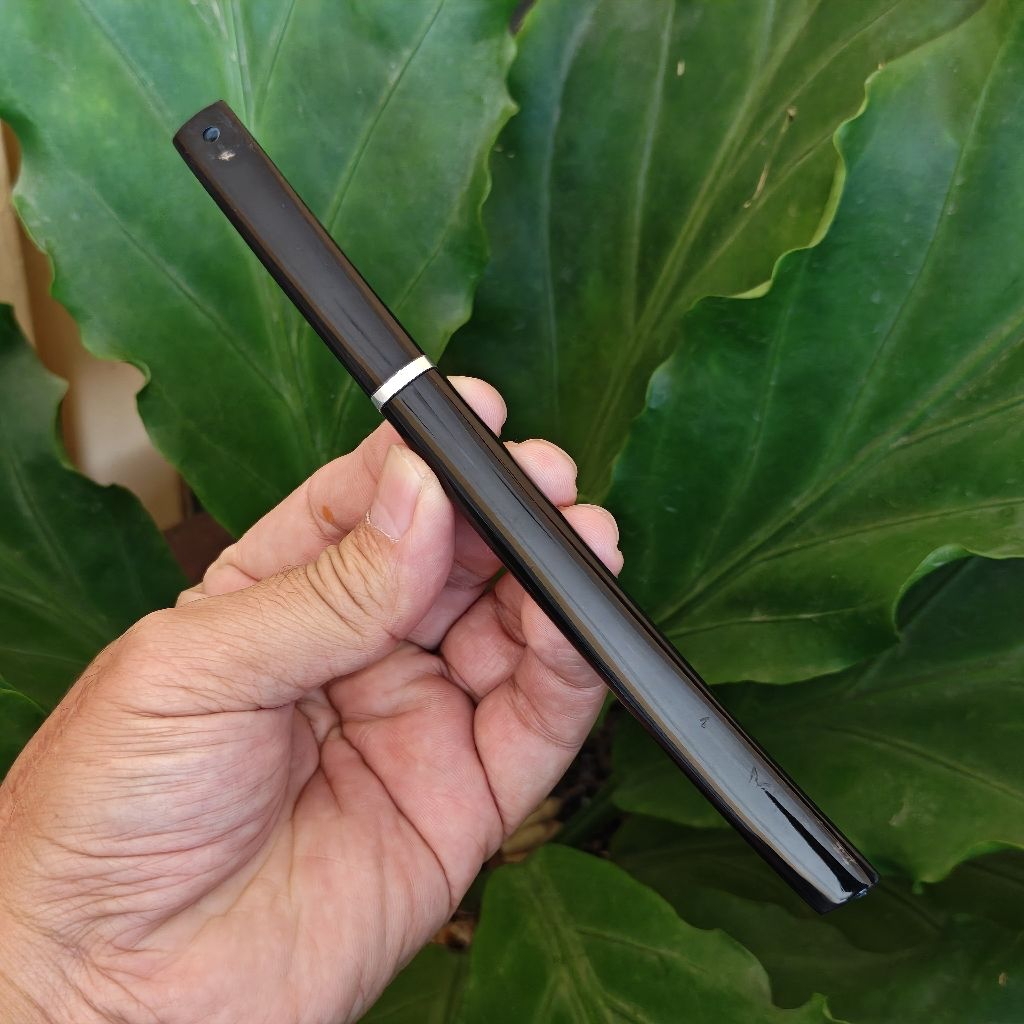 K110 Handmade Mini Japanese Tanto knife, Pisau mini model Tanto full tanduk kerbau dengan bahan baja