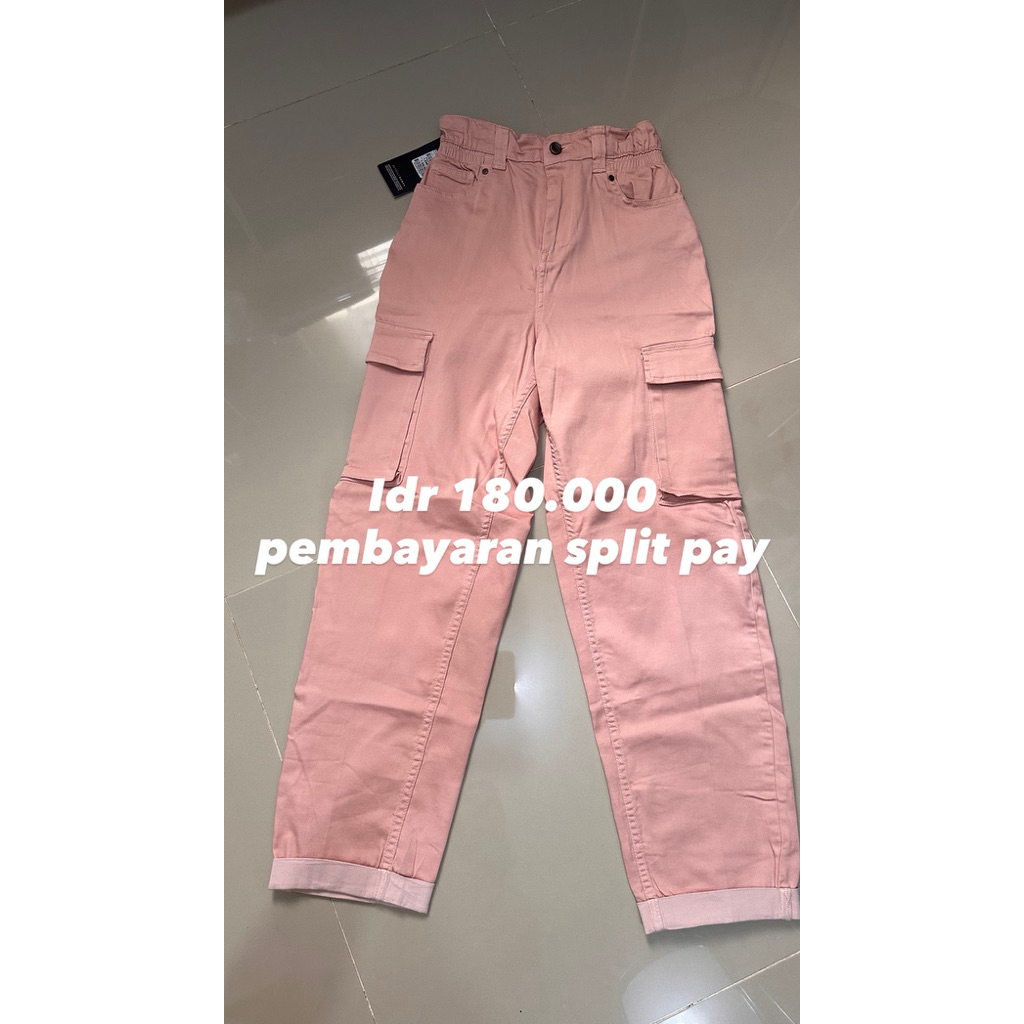 NEW!! SPLITPAY 18oribu Benhill woman pants SIZE S! Celana jeans pink!