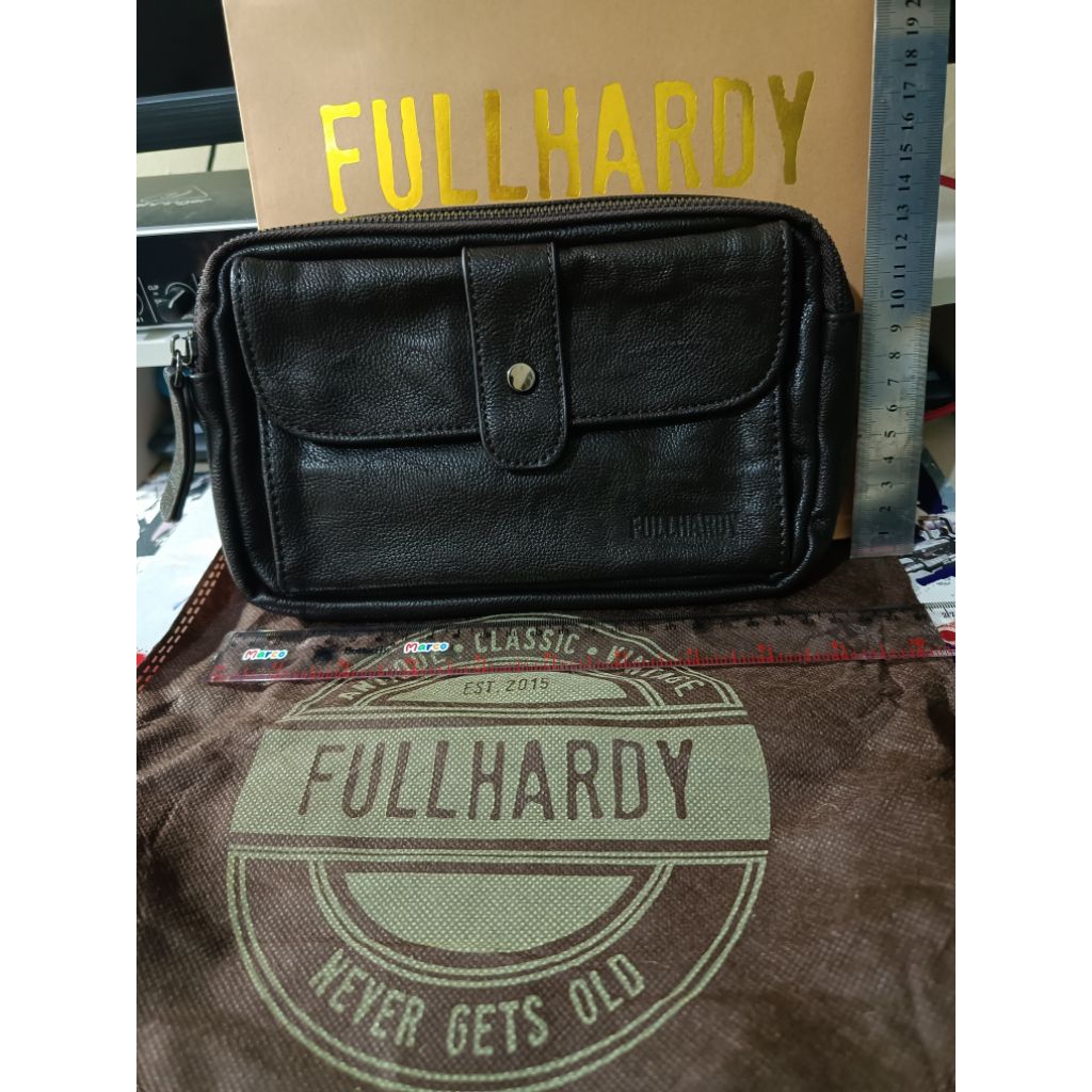 Tas Genggam Pouch Kulit Fullhardy