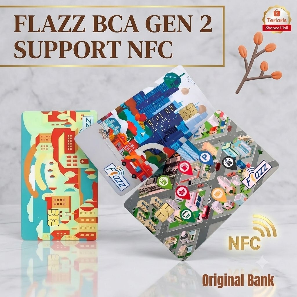 Kartu Flazz BCA GEN 2 Acak bisa NFC/ BCA Flazz/ Flazz Gen 2/ BCA Flazz gen 2/ Flazz gen 3/ E-toll BC