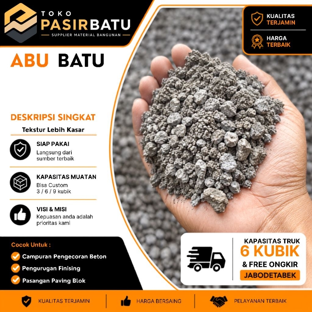 abu batu paving blok murni 1truk