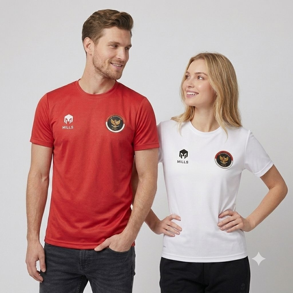 JERSEY TIMNAS INDONESIA MILLS  // BAJU OLAHRAGA SPORT