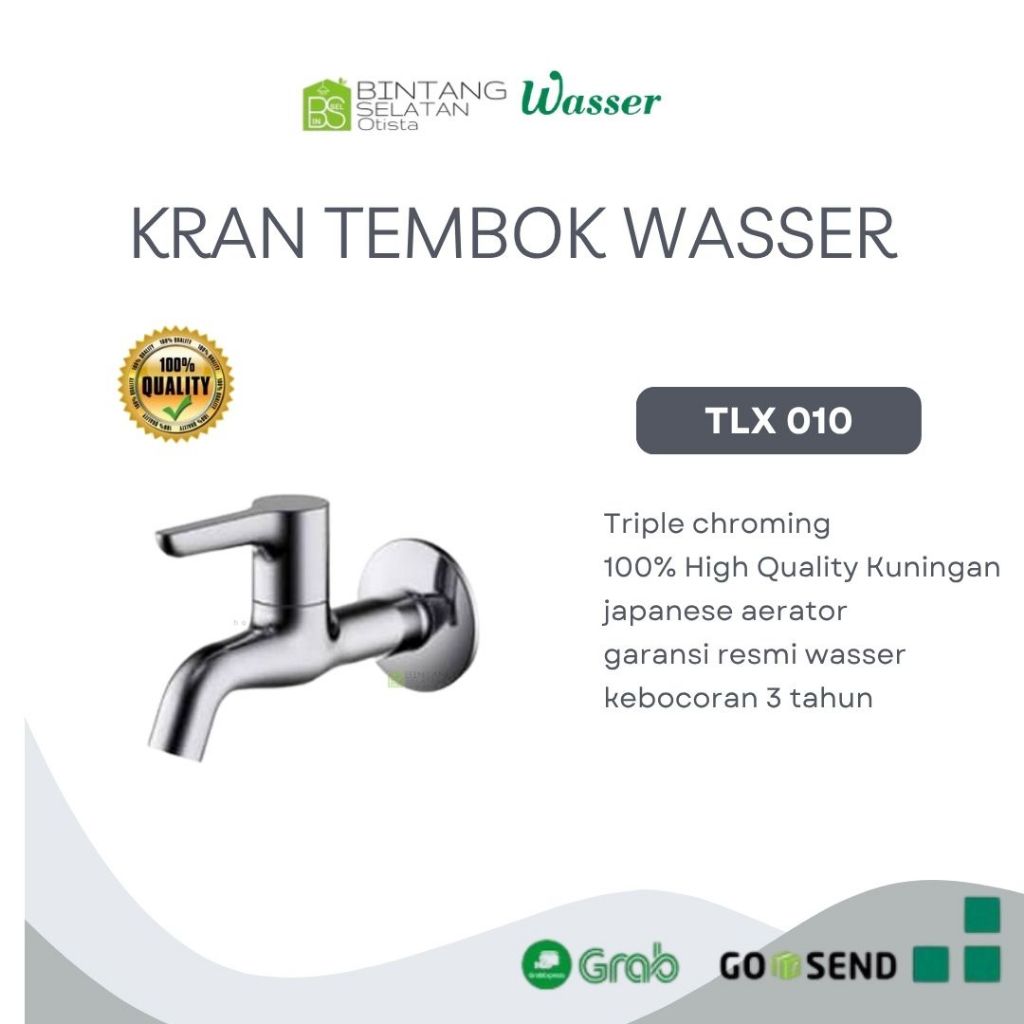 KRAN TEMBOK WASSER / KRAN WASSER AIR KAMAR MANDI / KRAN WASSER TYPE TLX