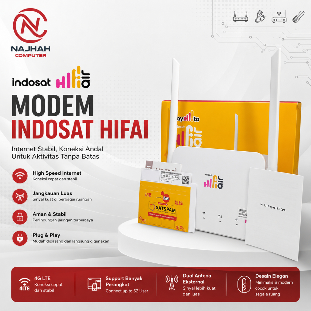 MODEM INDOSAT HIFI AIR HKM0127+ MODEM WIFI ROUTER