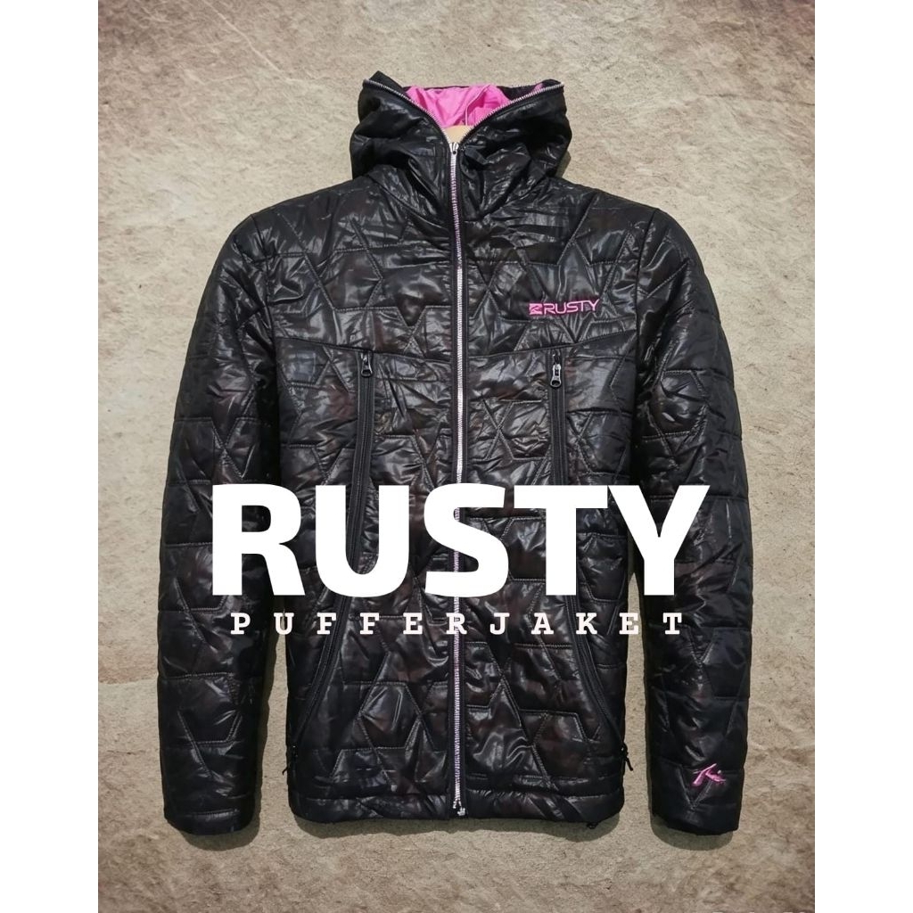 Jaket puffer keren RUSTY recomend bekas pakai