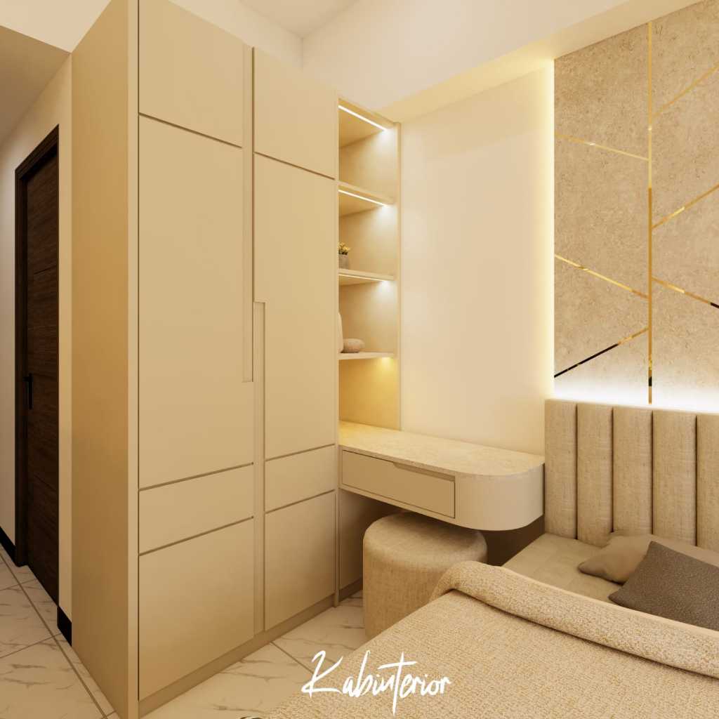 Built-in Wardrobe + Meja Rias Minimalist Custom By KAB Interior