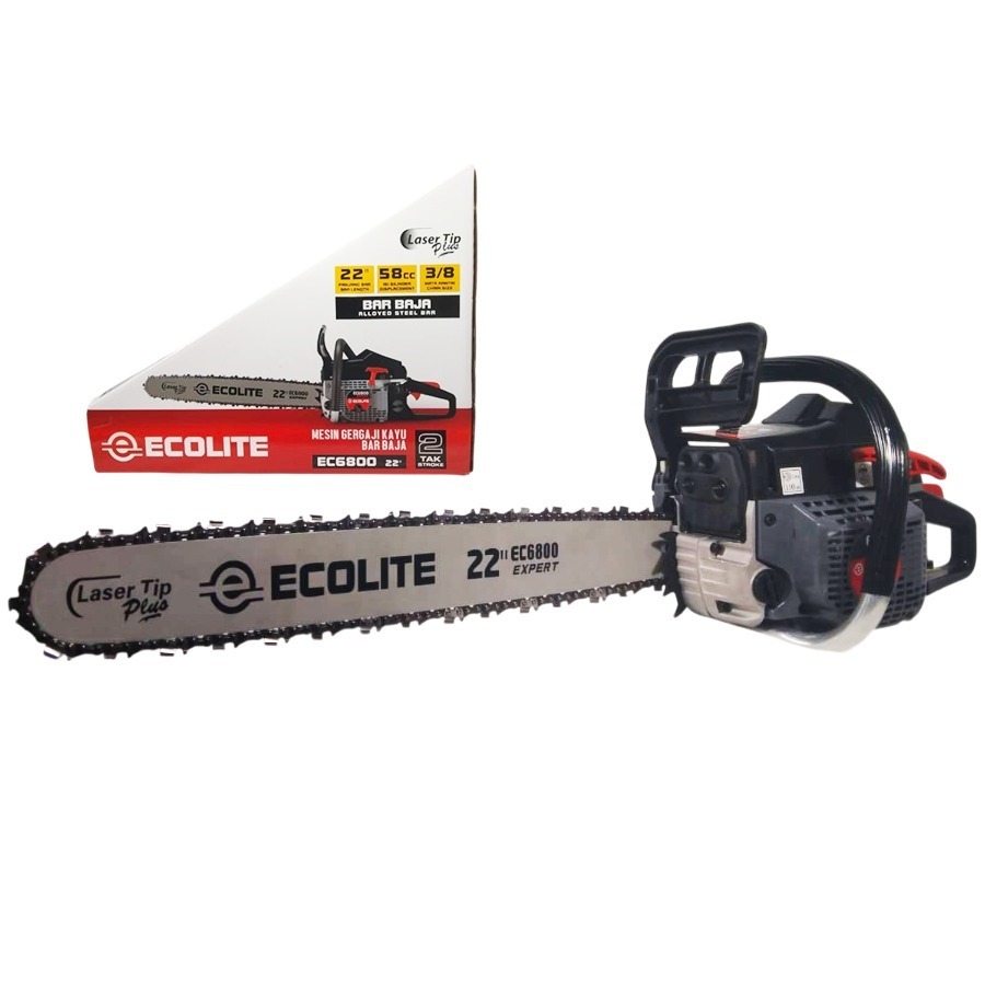 EC6800 MESIN CHAINSAW GERGAJI POTONG KAYU 22" 2 TAK ECOLITE EC 6800