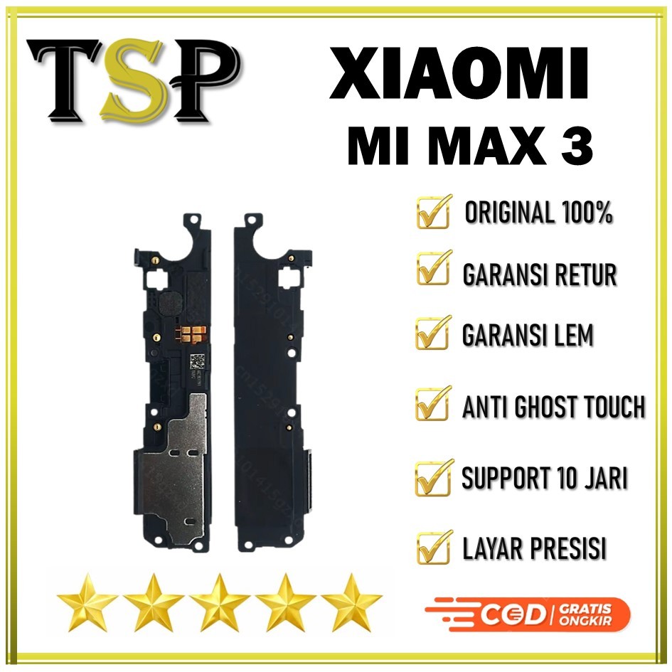BUZZER + FRAME XIAOMI  MI MAX 3 FULLSET ORIGINAL / LOUD SPEAKER ORIGINAL 100%