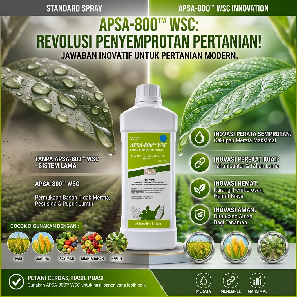 Promo APSA Apsa-800tm WSC 1 Liter Bahan Perata dan Perekat untuk Larutan Insektisida dan Nutrisi Tan
