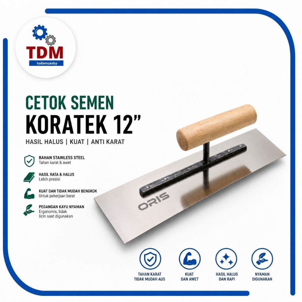 CETOK SEMEN PAPAK 12" STAINLESS MEREK ORIS / CETOK SEMEN STAINLESS