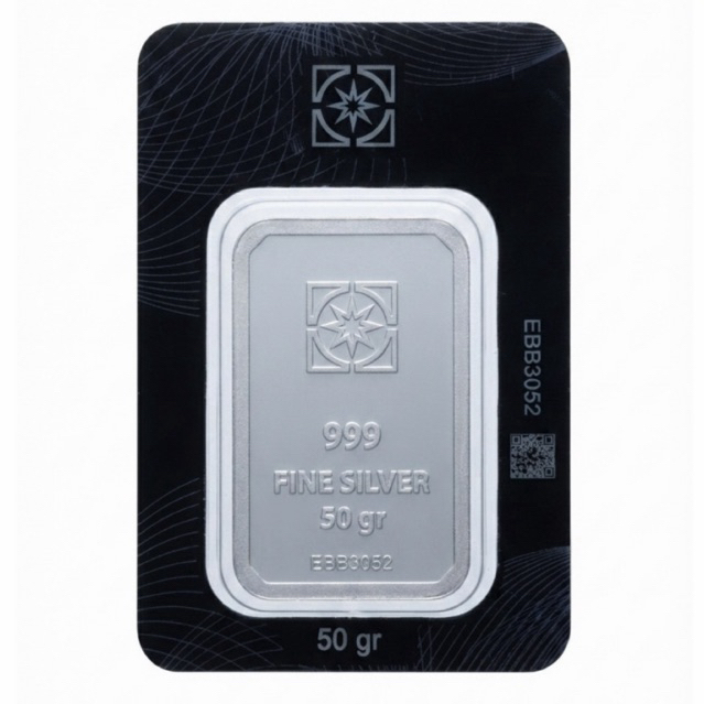 MT - Perak Murni 999 Asli 100% / Logam Mulia Perak (50 Gram)