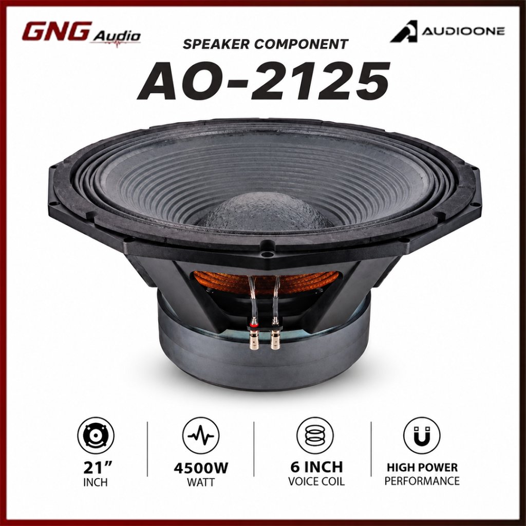Speaker Komponen 21 Inch Audio One AO 2125 Sensitivitas Tinggi, Impedansi 8 Ohm Original I GNG