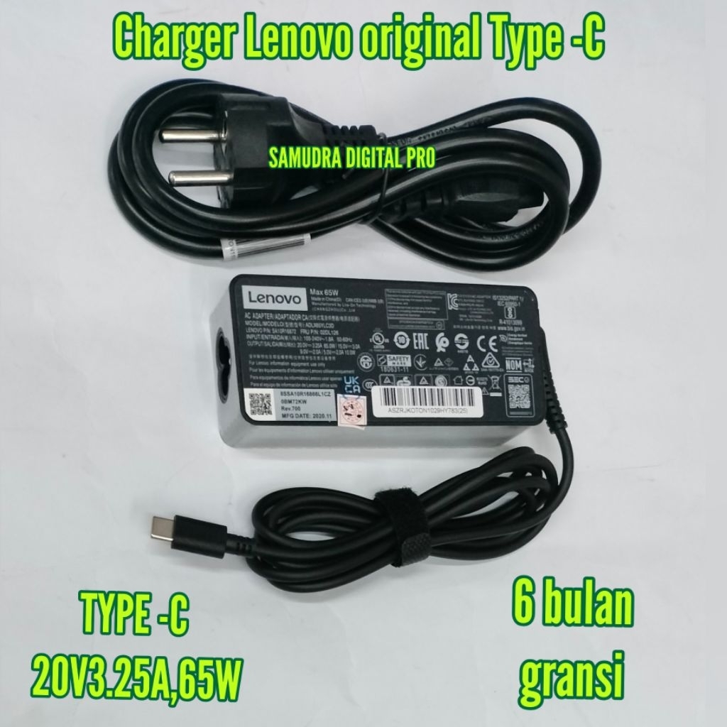 Adaptor/charger lenovo Thinkpad X280 X380 X390 X395 original