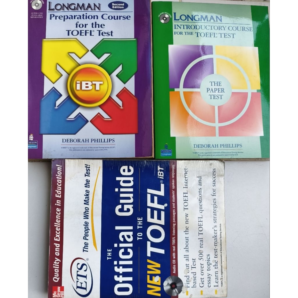 BUKU LONGMAN PREPARATION COURSE TOEFL/LONGMAN INTRODUCTORY TOEFL/THE OFFICIAL GUIDE TO THE NEW TOEFL