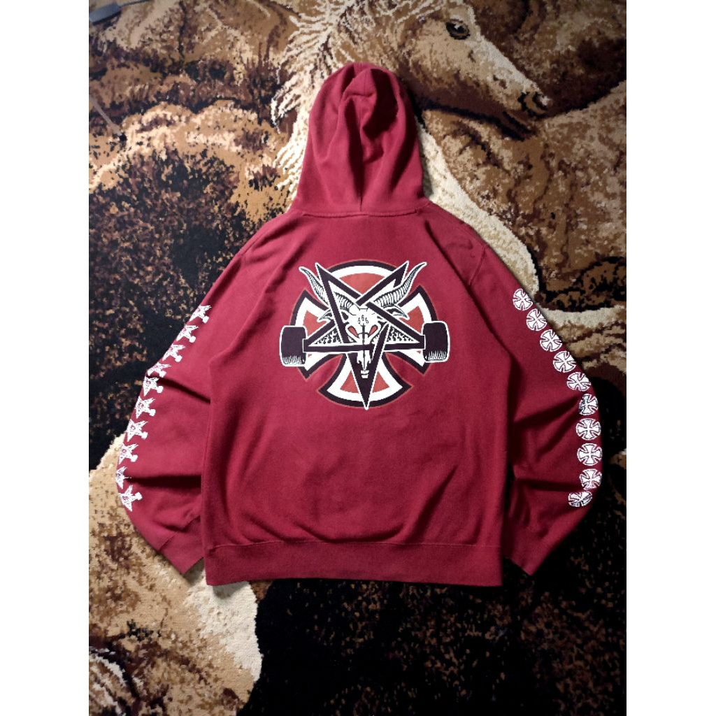 Independent X Thrasher Pentagram Hoodie NOT JNCO SOHK DOGTOWN SOUTHPOLE TAPOUT ECKO UNLTD SANTA CRUZ