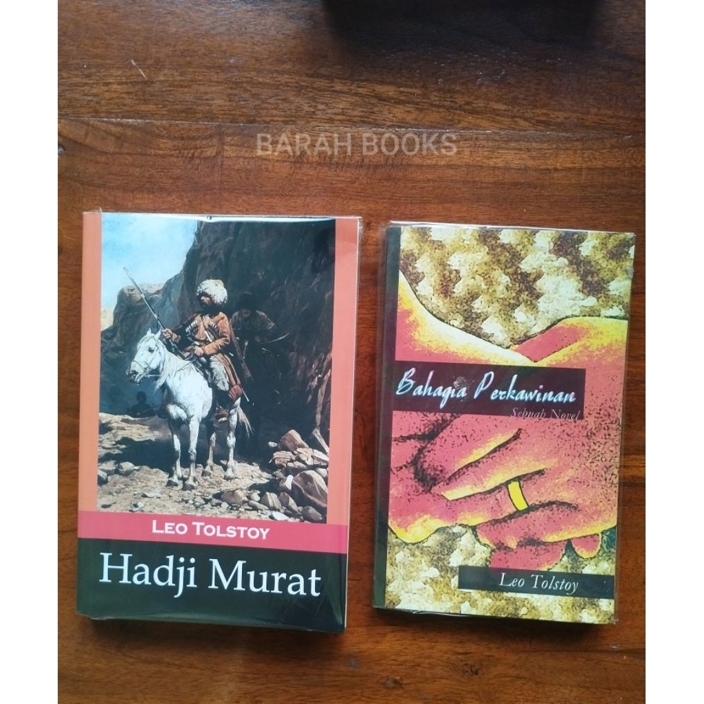 Paket Dua Novel Leo Tolstoy, Haji Murat,Bahagia Perkawinan. Novel sastra klasik, buku Preloved