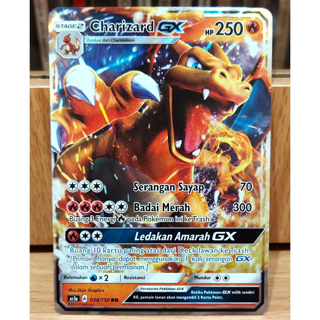 Kartu Pokemon TCG - Charizard GX Hantaman pertama holo