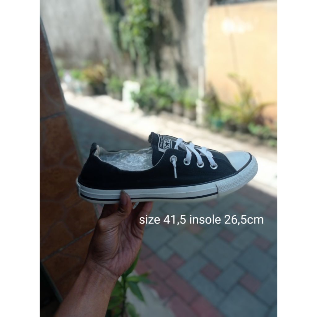 Converse shoreline slip-on black white sneakers second original