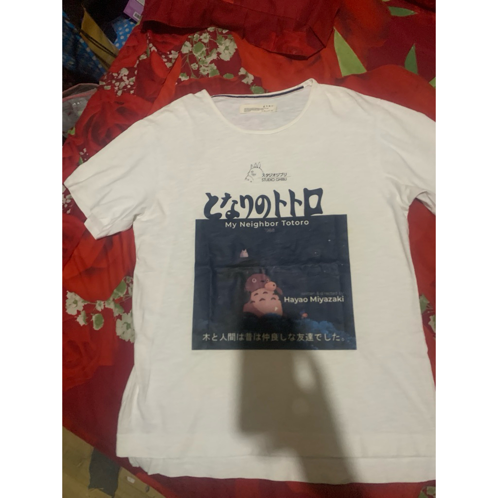 TSHIRT GHIBLI STUDIO MY NEIGHBOURG TOTORO PUTIH SZ L