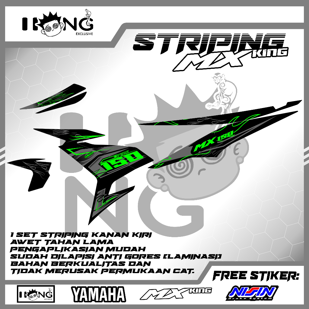 STRIPING YAMAHA MXKING 150 MODERN STYLE