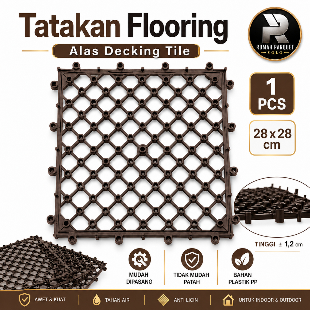Tatakan Flooring Alas Lantai Kayu Decking Tile