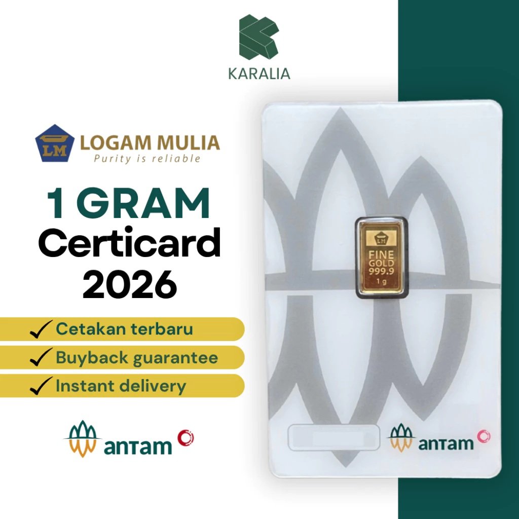 ANTAM – (LM) Logam Mulia Emas Antam 1 Gram Emas Murni 999.9 TAHUN 2026