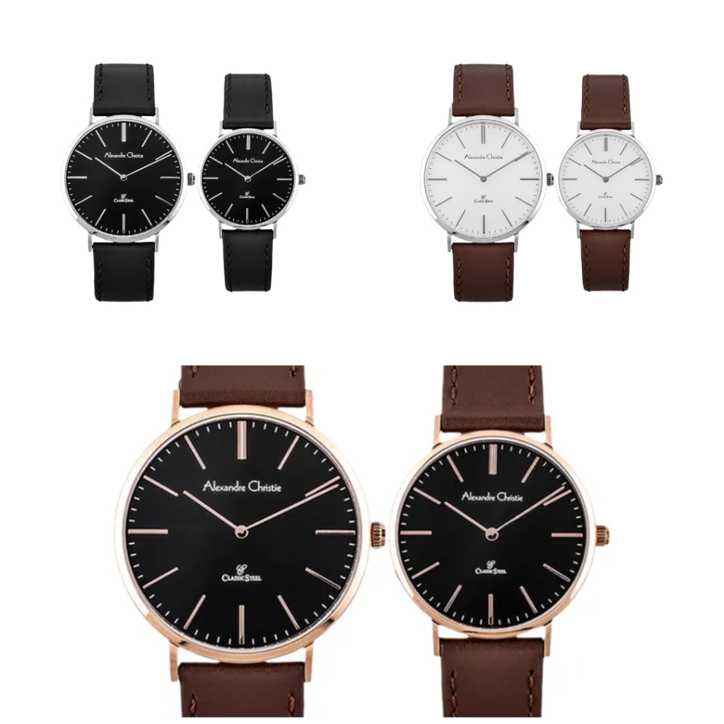 Jam Tangan Wanita Pasangan Alexandre Christie AC 8490 LH L MH L Original