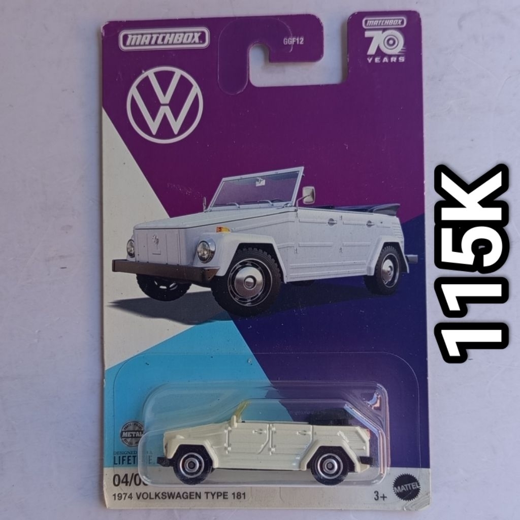 Diecast Matchbox MBX VW Volkswagen 181 Think Safari Camat