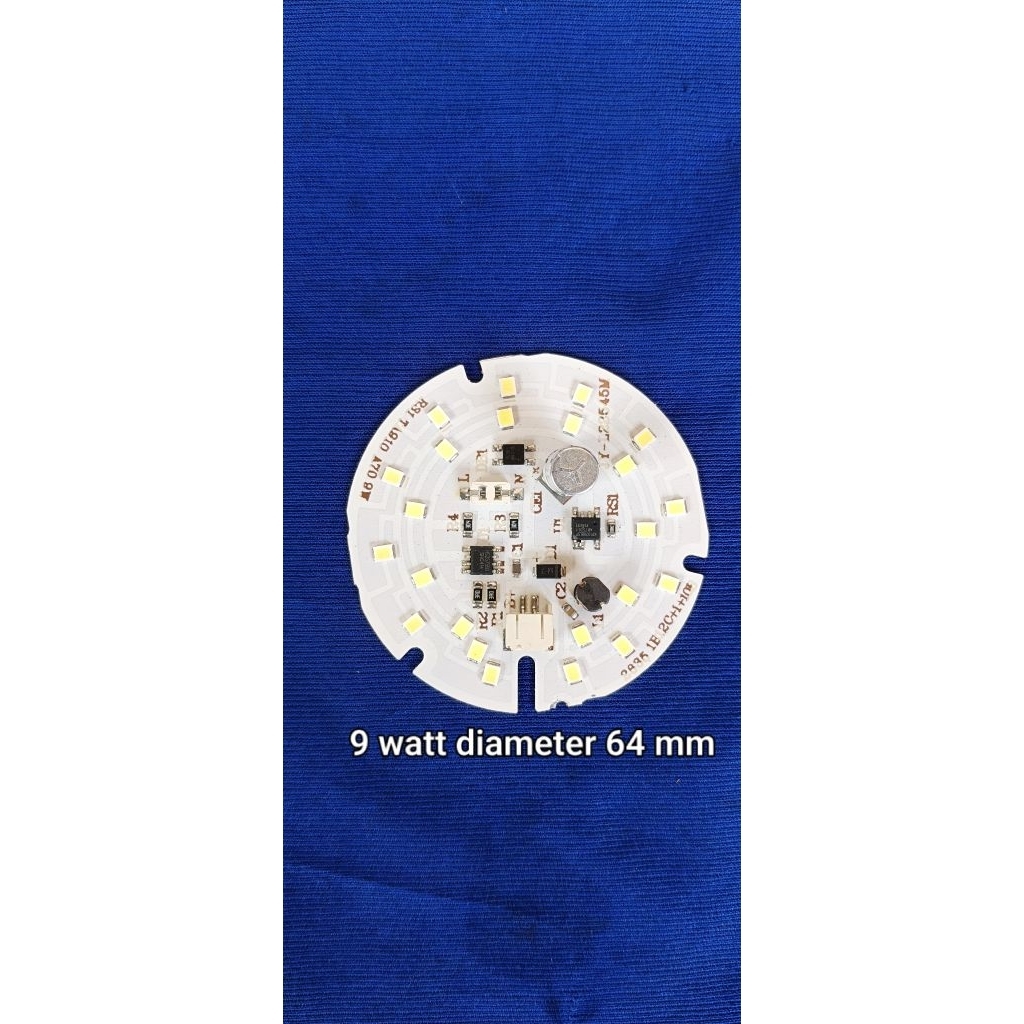 PCB led emergency AC/DC 9 watt diameter 64 mm (cahaya super terang)