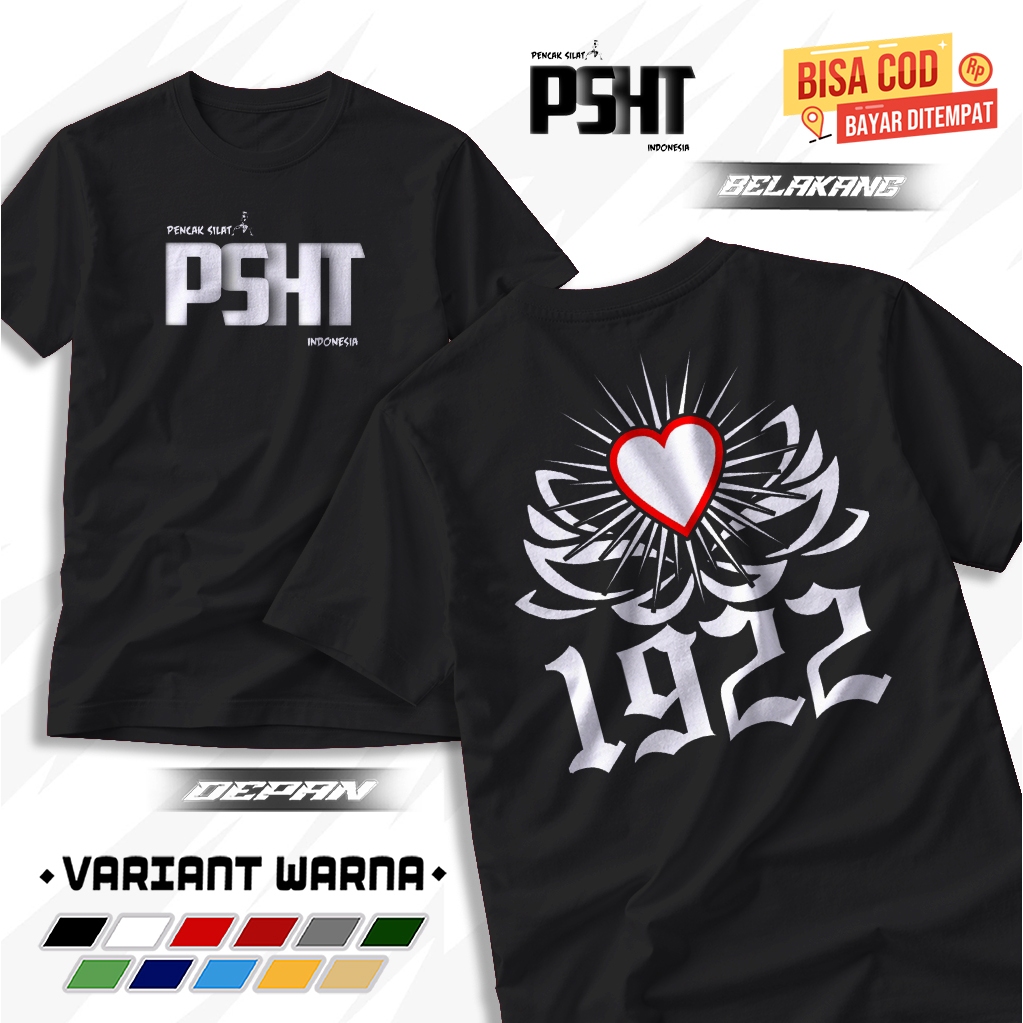 KIMFASHION - KAOS PSHT SILAT INDONESIA | T-SHIRT MOTIF 1922 PSHT  | TSHIRT DISTRO UNISEX PREMIUM | N