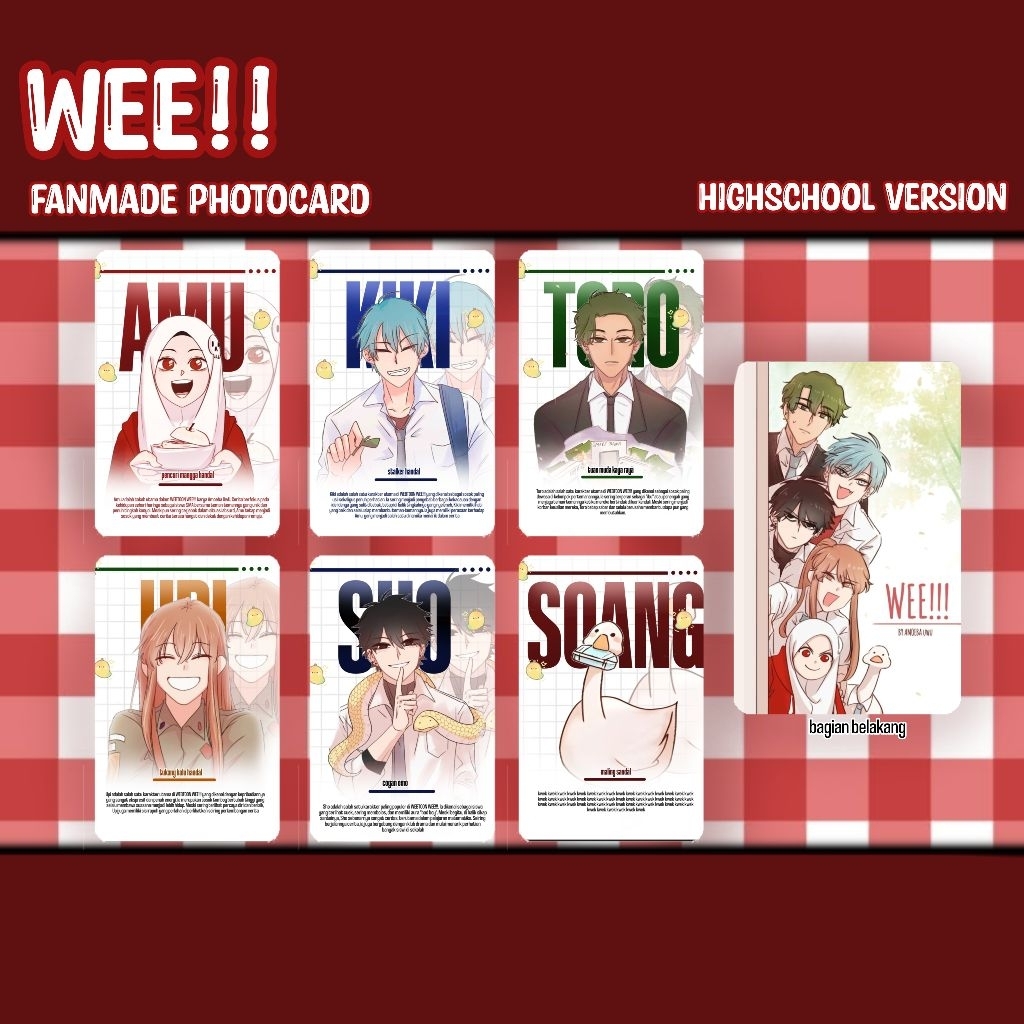 webtoon wee photocard fanmade (1pcs)