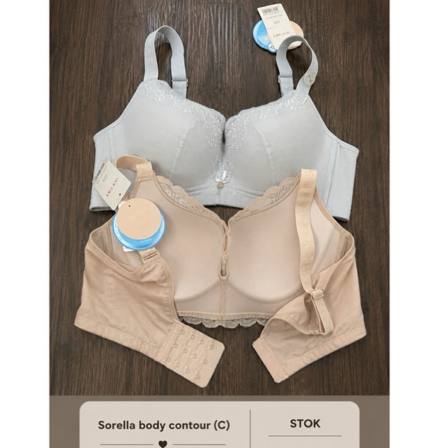 bra sorella body contour tanpa kawat 34c,36c