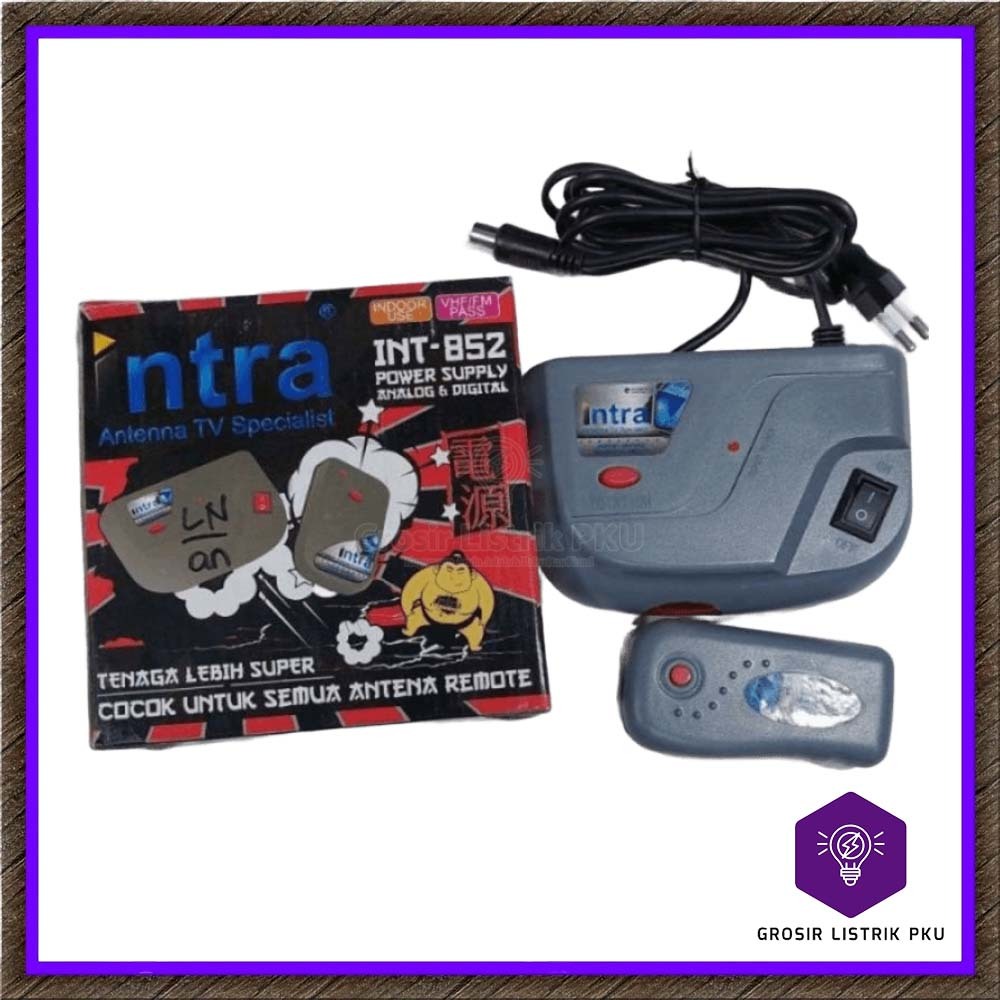 Booster Antena TV Merek Intra INT-852 Booster Antena Gratis Remote Intra Kominfo Original Berkualita