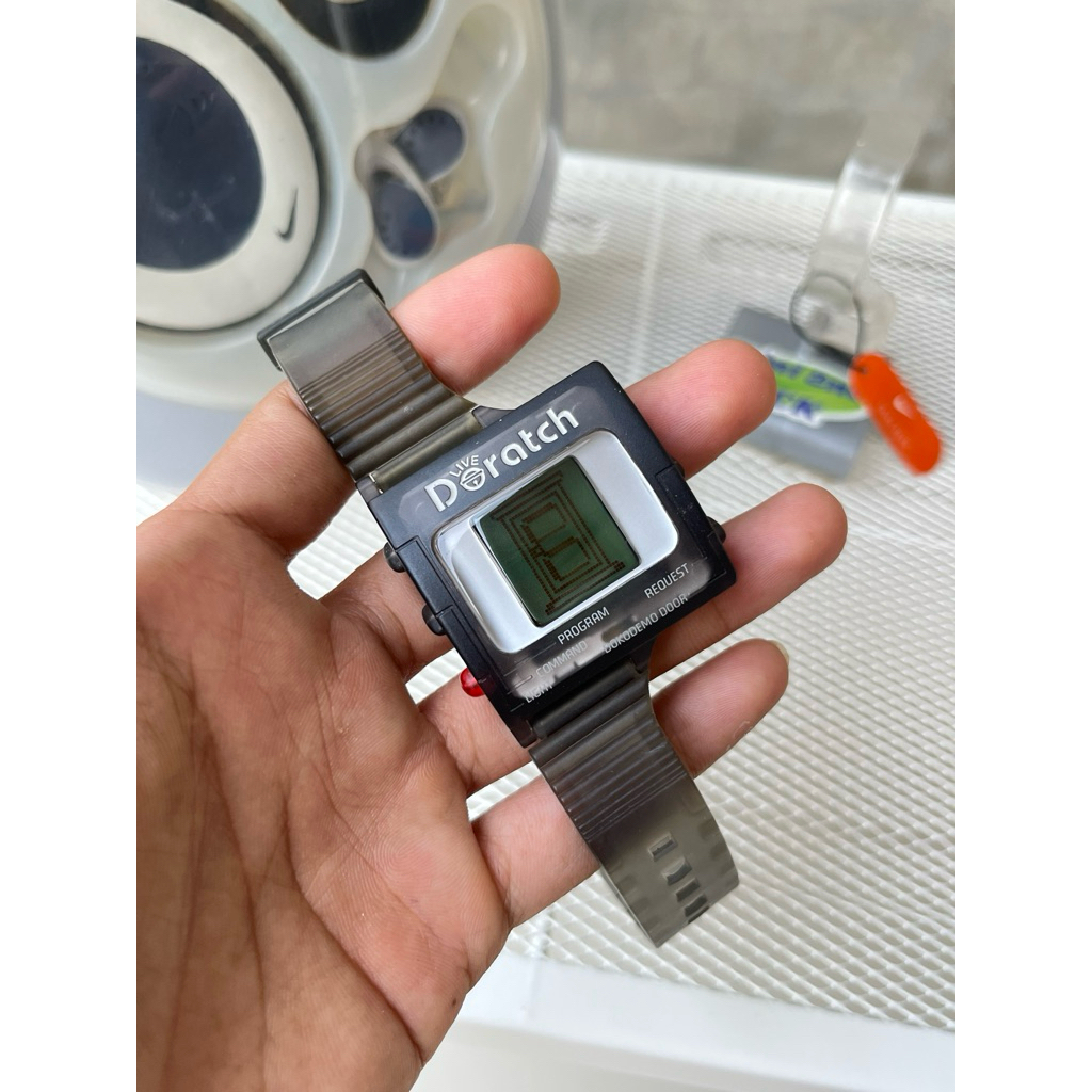Rare Vtg LIVE DORATCH EVOLUTION DIGITAL WATCH, jam Doraemon, not n*ke triax, jam y2k, jam unik